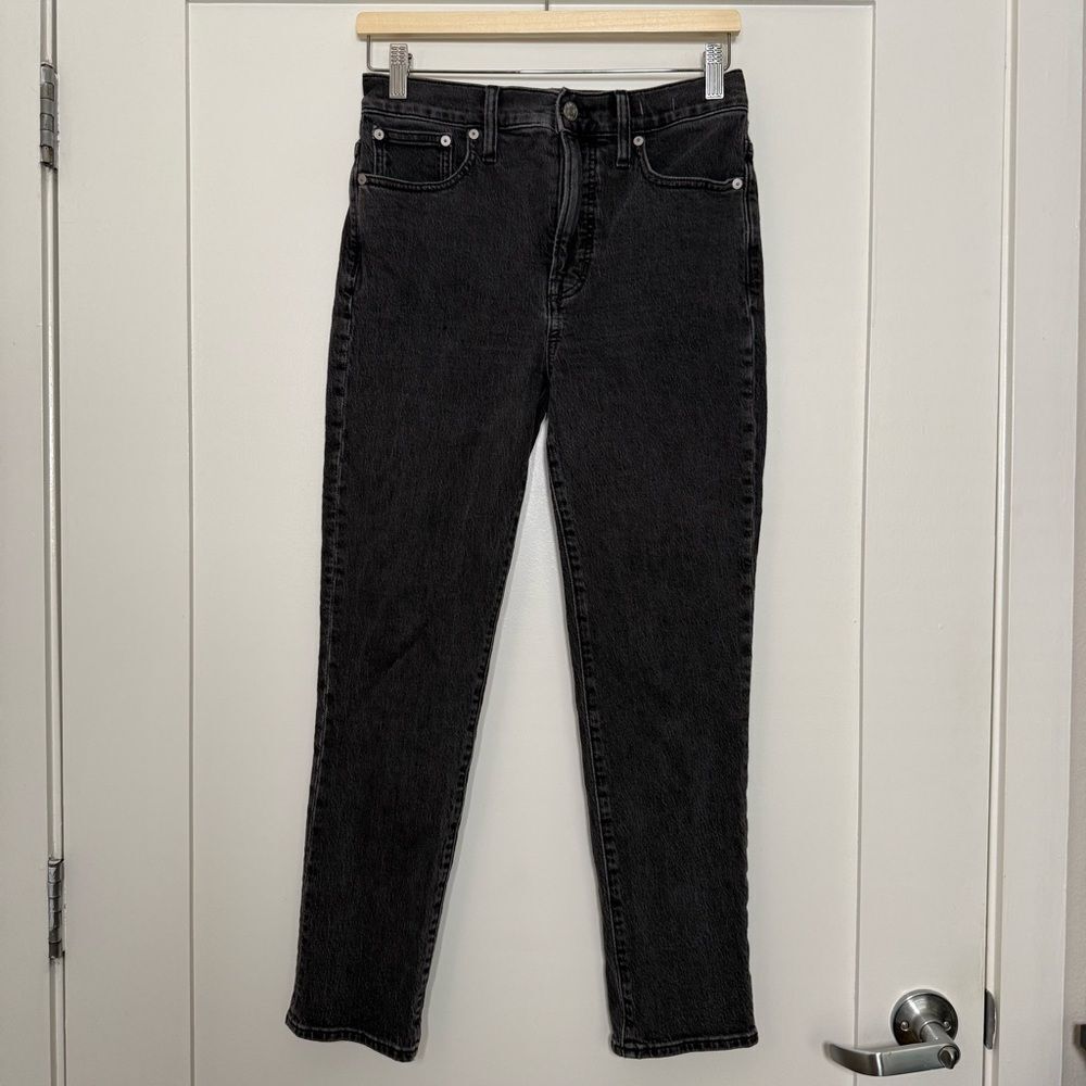 Madewell The Perfect Vintage Jean Womens Sz 26 Charcoal High Rise Denim Stretch